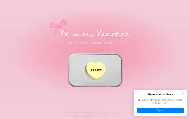 Screenshot of Be mine, Valentine