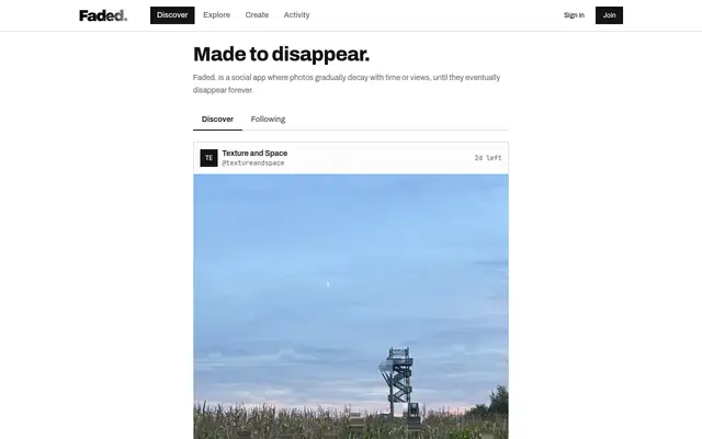 Screenshot of Faded