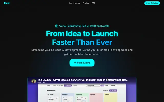 Screenshot of Fluxr