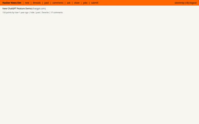 Screenshot of hnsim.vercel.app