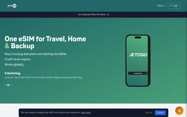 Screenshot of jetogo.com