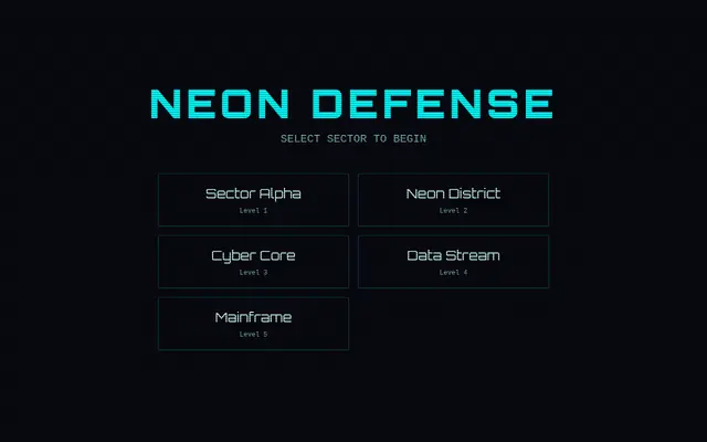 Screenshot of Neon Defense
