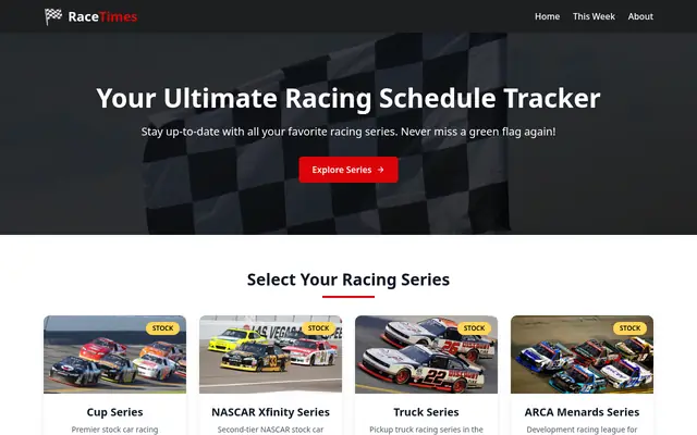 Screenshot of RaceTimes