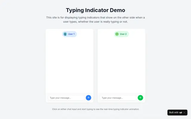 Screenshot of Typing Indicator Demo