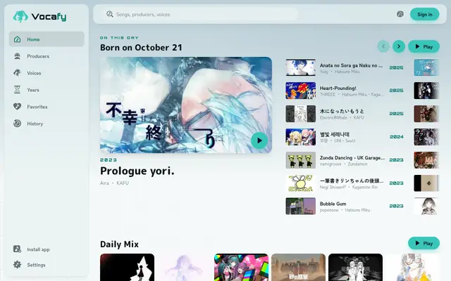 Screenshot of Vocafy