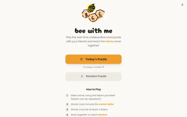 Screenshot of wannabeewith.me